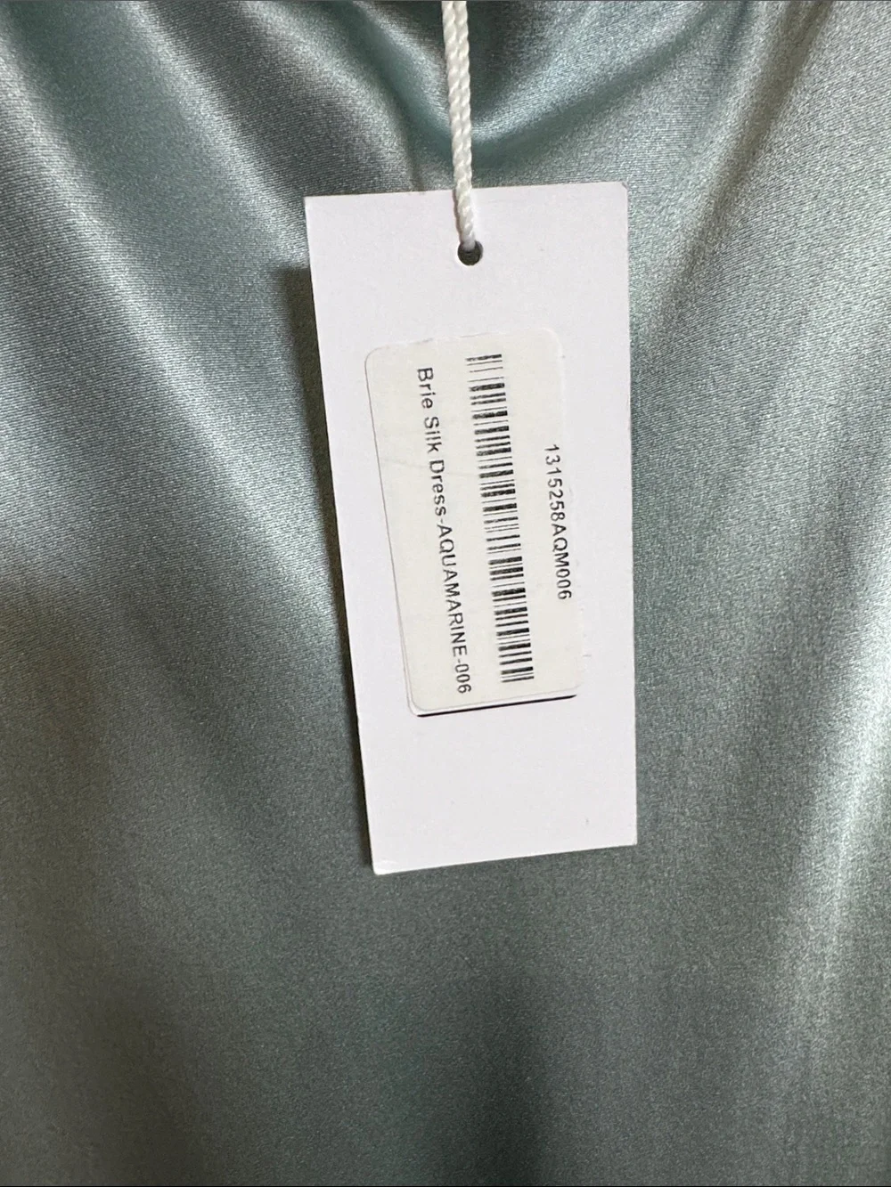 NWT Reformation Brie Silk Aquamarine Slip Maxi Dress - Picture 4 of 7